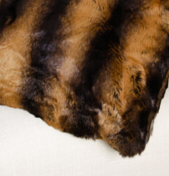 Cosy Brown Faux Fur Sofa Scatter Cushion, 5 of 7