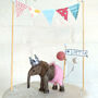 Personalised Baby Elephant Cake Topper Keepsakes, thumbnail 3 of 6