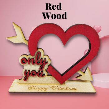 Valentines Heart Wooden Photo Frame, 4 of 9