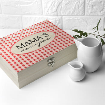 Personalised Patterned Recipe Box, 9 of 12