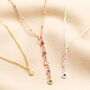 Personalised Delicate Birthstone Pendant Necklace, thumbnail 1 of 6