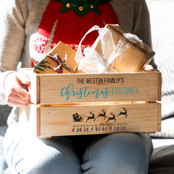 Personalised Christmas Eve Crate Sleigh, 2 of 2
