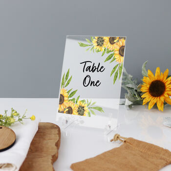 Wedding Table Number Sunflowers, 3 of 6