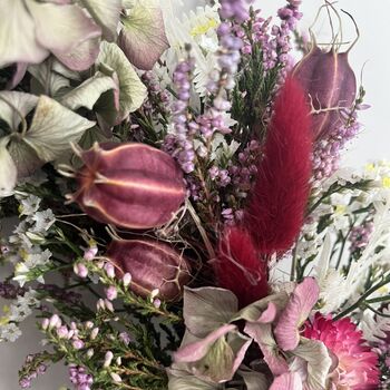Autumnal Cottage Style Dried Flower Wreath, 11 of 12