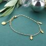 Dainty Christmas Tree Charm Bracelet, thumbnail 1 of 3