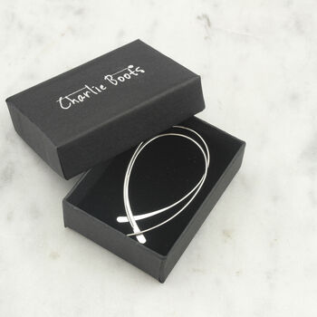 Sterling Silver Curved Hoop Earrings, 3 of 10