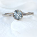 aquamarine ring in 18ct gold by lilia nash jewellery ...