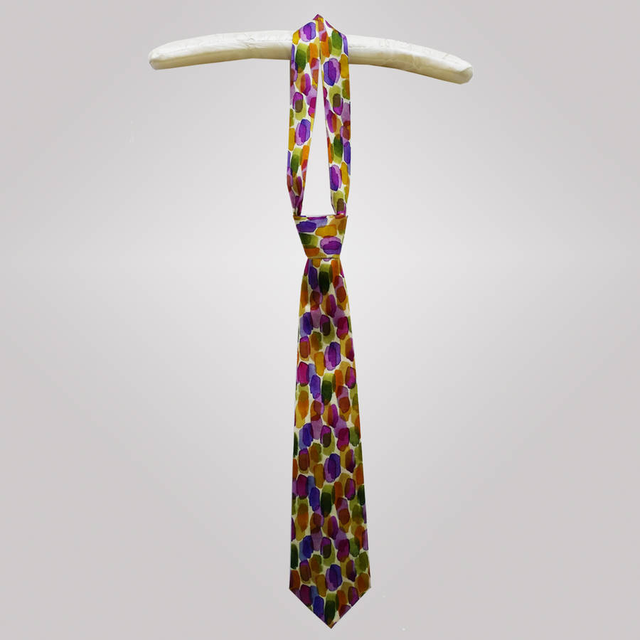 Silk Tie Hand Painted Brushstrokes Pattern By Pattern Passion ...