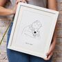 Personalised Pet Portrait And Owner Print, Unframed, thumbnail 4 of 5