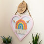 Personalised Welcome To The World Heart Nursery Sign, thumbnail 2 of 5