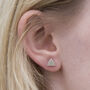 Handmade Silver Mountain Stud Earrings, thumbnail 3 of 4