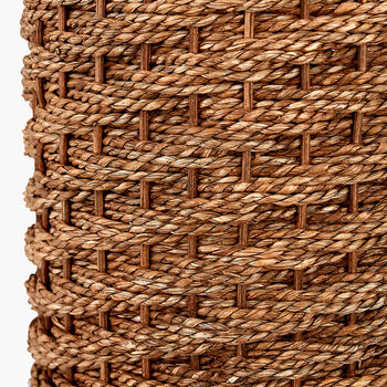 Brown Woven Seagrass Table Lamp, 8 of 11