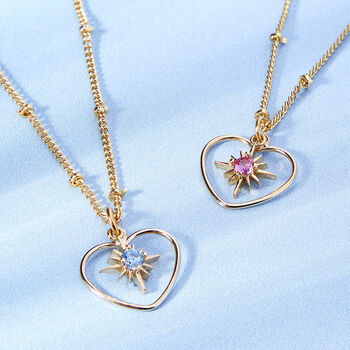 Shot Through The Heart And Birthstone Valentines Necklace, 2 of 9