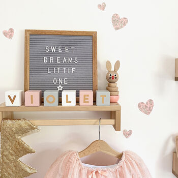 Liberty Fabric Heart Wall Stickers, 4 of 9
