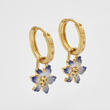 Gold Nightshade Huggie Earrings, 3 of 8