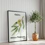 Italian Olive Art Print Poster, Tuscany Italy, Fruit, Hand Drawn, thumbnail 1 of 4