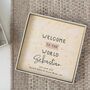 Personalised Welcome To The World Baby Boy Bunny Gift, thumbnail 2 of 11