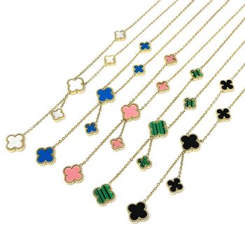 Clover Delicate Lariat Necklace, 7 of 8