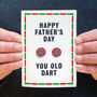 Funny Darts Father's Day Card And Cufflinks, thumbnail 1 of 3
