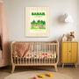 Babar The Elephant Yellow Stripe Nursery Art Print, thumbnail 2 of 3