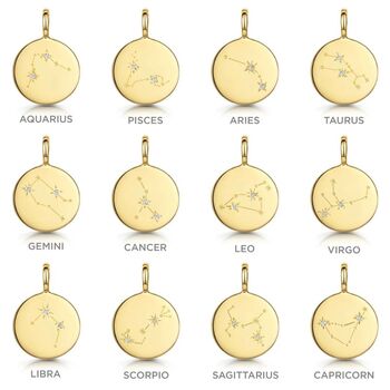 Personalised Gold Plated Zodiac Constellation Necklace, 2 of 11