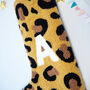 Leopard Print Monogram Christmas Stocking, thumbnail 2 of 3