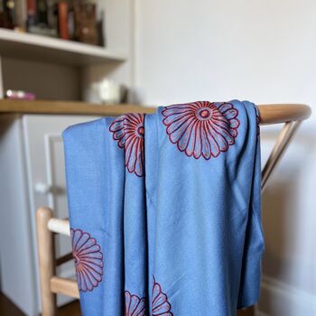 Hand Embroidered Wool Pashmina Shawl From Kashmir, 5 of 6