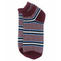 Block Stripe And Multistripe Burgundy Men's Trainer Socks, thumbnail 4 of 6