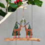 Pair Of Reindeer Hanging Decoration, thumbnail 1 of 2