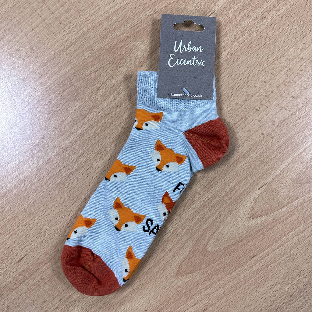Unisex For Fox Sake Trainer Socks By Urban Eccentric