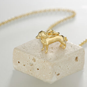 Sausage Dog Necklace, Sterling Silver Or Gold Plated, 2 of 12
