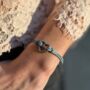 Woman's Personalised Blue Memorial Urn Bracelet For Ash Storage, thumbnail 3 of 12