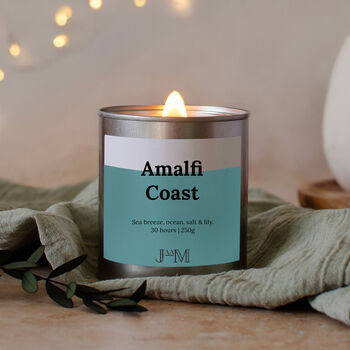 Amalfi Coast Wood Wick Candle, Italian Summer Inspired Home Fragrance, 5 of 7