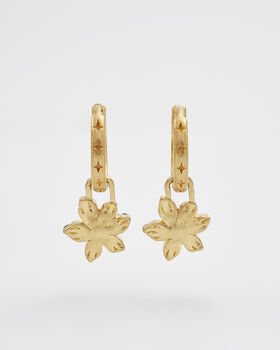 Gold Nightshade Huggie Earrings, 5 of 8