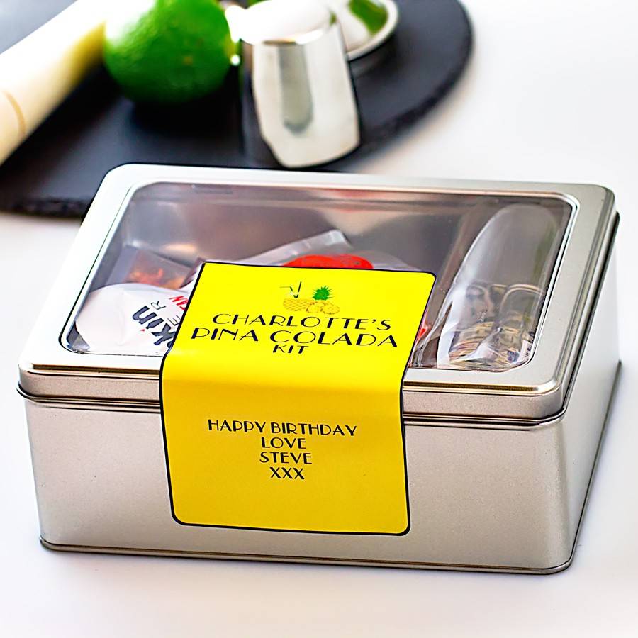 Personalised Pina Colada Cocktail Kit By Oli & Zo