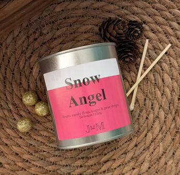 Snow Angel Wood Wick Candle For Christmas, 4 of 5