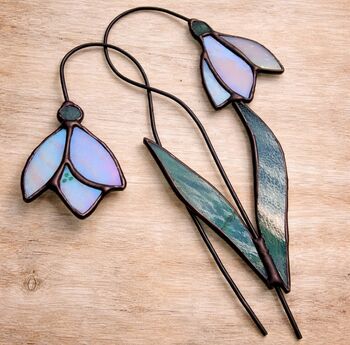 Snowdrops Stained Glass Flowers, 4 of 4