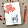 Personalised Weimeraner Happy Valentine's Day Card, thumbnail 1 of 2