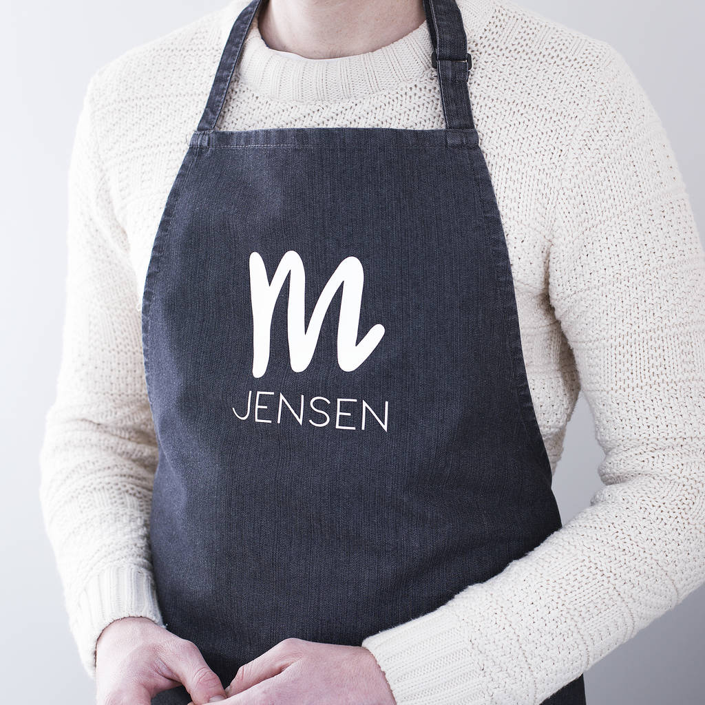 Personalised Initial Adult Apron, 1 of 7