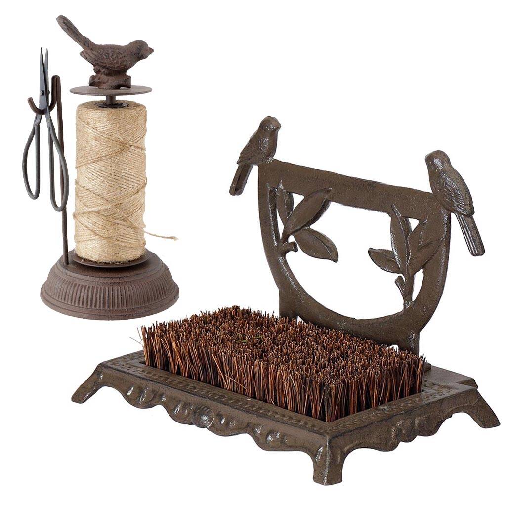 Garden Birds Cast Iron Gift Set By Dibor