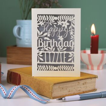 Personalised Floral Happy Birthday Card, 5 of 6