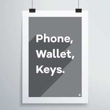 Phone, Wallet, Keys Print, 6 of 12