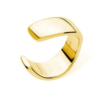 Flat Plain Cuff In Gold Vermeil, 2 of 3