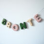 Handmade Personalised Clay Name Garland With Floral Design, thumbnail 4 of 5