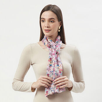 Tiny Blooms Long Silk Scarf, 4 of 12