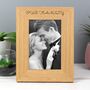 Personalised Any Message 6x4 Portrait Wooden Photo Frame, thumbnail 5 of 5