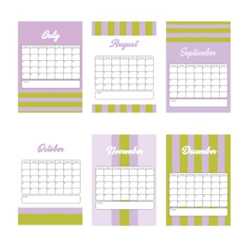 2025 Striped Calendar Lilac, 4 of 4