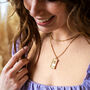Pearl Or Lapis Sun Pendant On Gold Vermeil Plated Chain, thumbnail 2 of 10