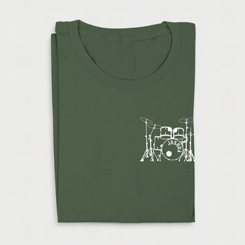 Personalised Drum Kit Organic Cotton T Shirt, 5 of 6