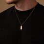 Engraved Bar Pendant Chain Necklace For Men And Women, Name Jewelry, thumbnail 4 of 11
